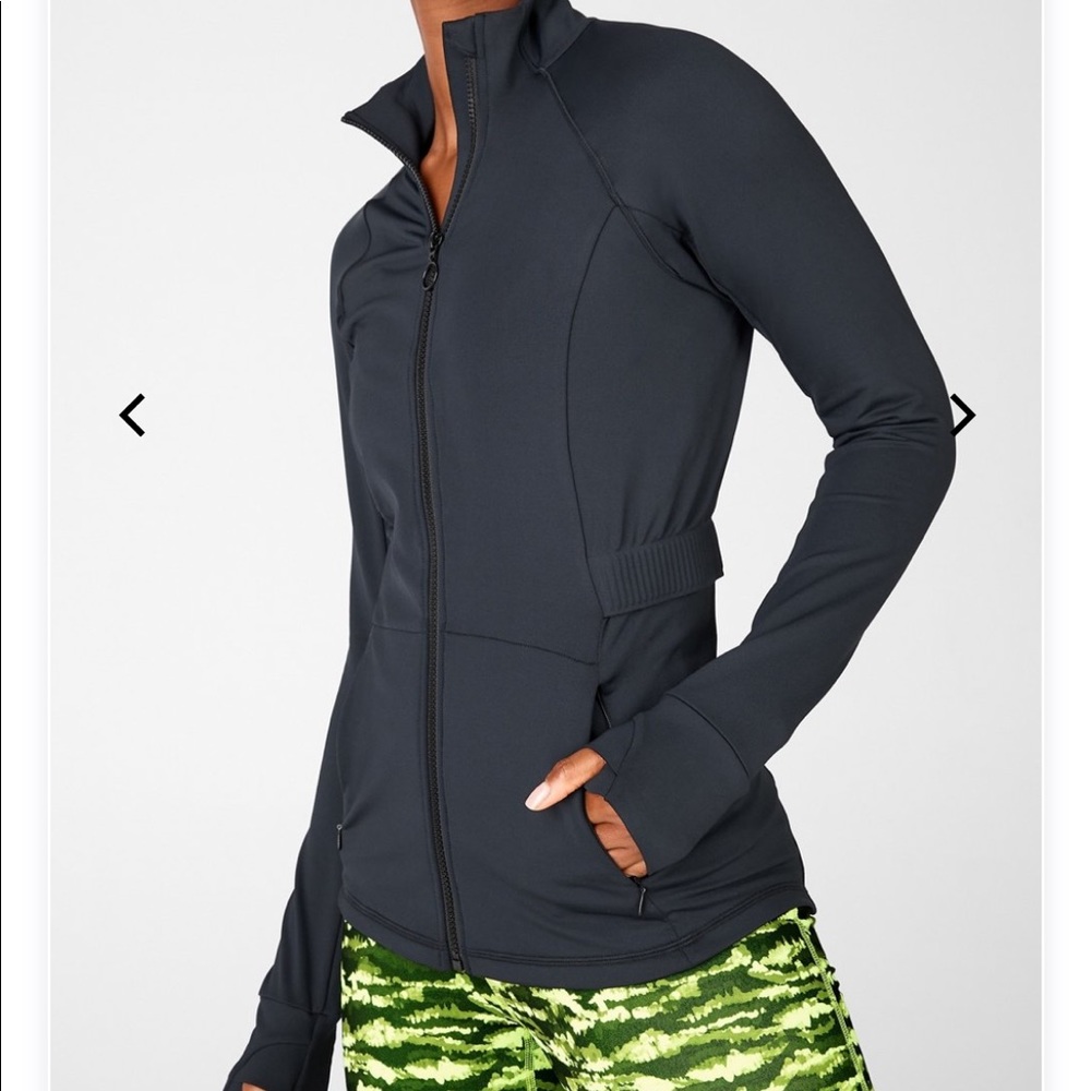 Fabletics workout jacket black XS